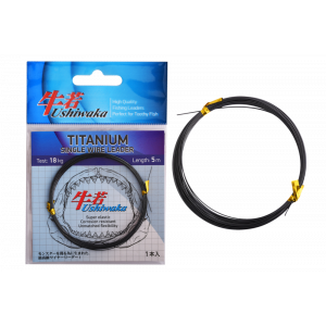 Поводочный материал Ushiwaka Titanium Single Wire, 18кг 5м Поводочный материал Ushiwaka Titanium Single Wire, 18кг 5м