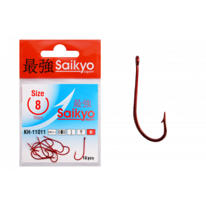 Крючки Saikyo KH-11011 O'Shaughnessy Red № 8 (10шт) Крючки Saikyo KH-11011 O'Shaughnessy Red № 8 (10шт)
